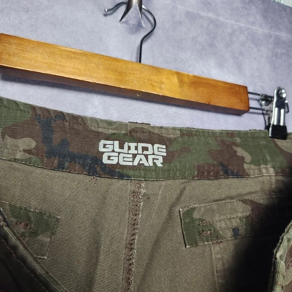 Guide Gear‎ Mens Camo Cargo Shorts Size 38 Woodland Camouflage Cotton Canvas 6in